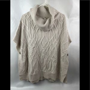Caslon Vest/ Sweater Beige Over Size Cotton Blend